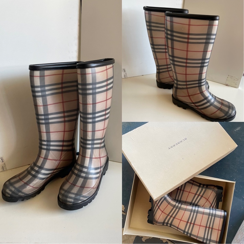 Burberry rain boots